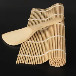 Neues Küchenzubehör Sushi-Werkzeuge Bambus-Rollmatte Sushi-Vorhang mit Reispaddel-Set W9204