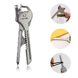 6 In 1 Mini Multifunction Foldable Knife Key Swiss Tech Utili Key Outdoor Screwdriver Bottle Opener Keychain Camping Multifunction Foldable