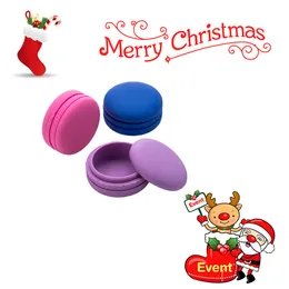 Macaron Silicone Container 53mm Od Smoking Accessories 4pcs Per Box Jars Dabs Wax Containers Dry Herb Boxes Vaporizer Gift Box