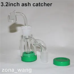Hookahs szklanki łapacza popiołu 14 18 mm złącza Ashcatcher 45 stopnia 90 stopni kąt przezroczysty dla szklanego szklanego platformy rurowe Bong Ribes
