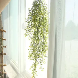 5pcs / lot artificiell grön växt simulering plast skal gräs calla grön vin vigter väggmonterad dekorativ vinblomma växt