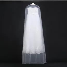 Nowy Biały Przezroczysty Tulle Wedding Dust Cover Tanie Plus Rozmiar 180 CM Odzież Osłona Podróż Przechowywanie Dna Dust Osłona Akcesoria dla nowożeńców