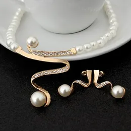 Partihandel Bröllop Bröllop Smycken Brud Tillbehör Set Halsband Örhängen Set Bridal Smycken Set för bröllopsdekorationer