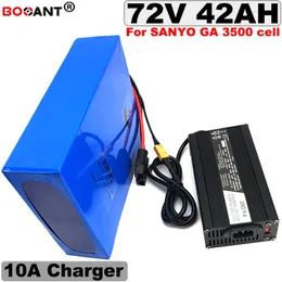 Poderoso E Moto-Batteria 72 V 40ah 5000 W BicicletaElétricada Bateria deLítioPara Sanyo Originais 18650 Celular + 10a CarregadorフレートGR