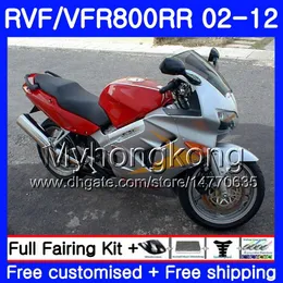 Zestaw do Honda Interceptor VFR800RR 02 08 09 10 11 12 258 GHM.50 VFR 800RR 800R VFR800 RR Silver Red Hot 2002 2008 2009 2011 2012 Wording