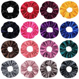 المرأة المخملية Scrunchies الشعر الدائري العلاقات للبنات ذيل حصان حامل المطاط الفرقة مطاطا الشعر Hairband اكسسوارات الشعر