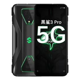 Oryginalny Czarny Shark 3 Pro 5G Telefon komórkowy 12GB RAM 256PL 512GB ROM Snapdragon 865 OCTA Core 64mp AI 5000MAH Android 7.1 "Pełny ekran linii papilarnych ID inteligentny telefon komórkowy