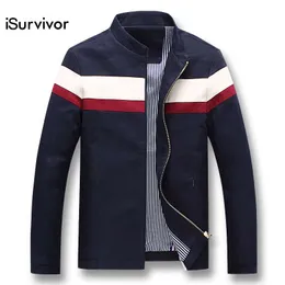 Isurvivor 2018 Men Spring Patchwork Jackets and Coats Jaqueta Masculina Manlig Casual Fashion Slim Montered Zipper Jackets HOMBRE