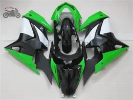 Bezpłatny niestandardowy ABS Zestaw dowalniczy dla Kawasaki Ninja 250R 2008 2009 2011 2012 2013 2013 2014 250R EX250 Zielone czarne Bodyki