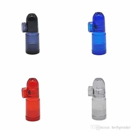 Acrylic Plastic Snuff Nose Smoking Pipe Bullet Shape Portable Bottle Removable Box Easy Clean Multiple Uses High Quality DHL