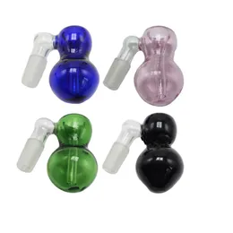 P010 Assorted Colorful Smoking Pipe Bowl Glass Water Bong Tool 18mm/14mm Calabash Design Ash Catcher Bubbler Percolator