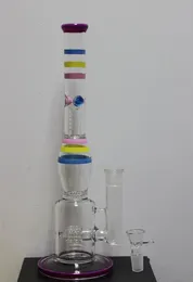 14-Zoll-Glasbong-Wasserpfeifen Dropdown Bunter Becher mit einer 18 mm dicken Schüssel Rauchzubehör