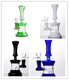 7" mini beaker bongs inline perc mini Hookahs oil dab rigs water pipes with bowl 14mm joint blue green