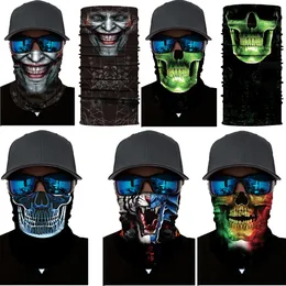 Хэллоуин скелет мотоцикл велосипедные велосипедные маски для маски для маски для головного повязки джокер