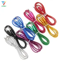 100pcs/partia 1m jasne mrugnięcie NOWOŚĆ 3,5 mm Jack Bright Blink Pomocniczy kabel audio Mężczyzna do mężczyzn kabli Aux Dobry de audio