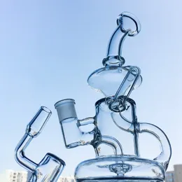 Recycler Yağı DAB Rigs Cam Su Bongs Klein Tornado Geri Dönüşüm Noktası Su Boruları 5mm Kalın Cam Kapaklar ile 14mm Kadın Ortak HR024