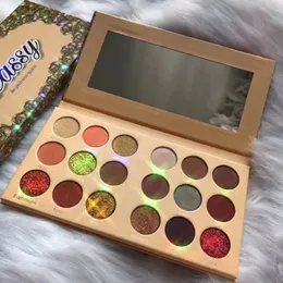 Paleta de sombras autênticas, cosméticos genuínos, 18 cores, glitter natural, pigmentos de sombra, à prova d'água, maquiagem iluminadora de beleza facial