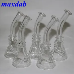 Mini Glass Beaker Hookah 4,5 tum Bong Dab Rig Water Pipes Bongs Heady Pipe Wax Oil Rigs Liten Bubbler