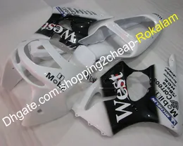 Fashion ZX6R 636 Fairing Kit för Kawasaki 98-99 ZX-6R ZX6R 1998 1999 Sportbike Eftermarknadskit Motorcykel Kroppsform