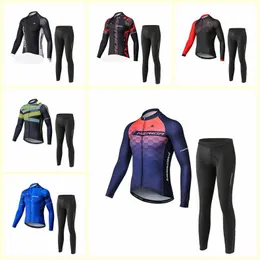 Merida Takımı Bisiklet Uzun Kollu Jersey Önlüğü Pantolon Setleri Yüksek Kaliteli Erkekler MTB Bisiklet Giyim Maillot Ciclismo U120907