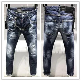 Nuovo marchio di jeans casual da uomo europei e americani alla moda Lavaggio di alta qualità Macinazione a mano pura Ottimizzazione della qualità e7