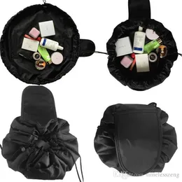 Lazy Make-up-Tasche – Schwarz Mit Roten Lippen, Stylischer Kosmetik-Organizer Für Unterwegs