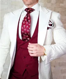 Abiti da sposa con motivo floreale moda per uomo di buona qualità One Buttons Abiti da uomo 2 pezzi Giacca Pantalone Smoking da lavoro2097