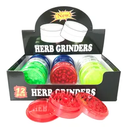 Herb Grinder 3layer 60mm Grinder smoke accessories for metal smoke pipes Grinders and another electric grinders plastic tobacco grinder