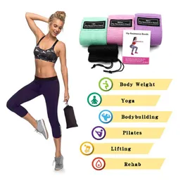 Resistance Belt Yoga Stretch Belt Booty Exercise Elastic Bands Indoor Sports Training Resistance Ring yoga strap With cover