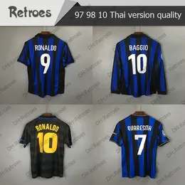 1997 1998 99 98-10 Milita Sneijder J.zanetti Retro Soccer Jersey Football Jersey Djorkaeff Baggio 98-10 9# Classic Maillot de Foot