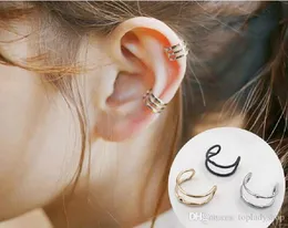 Śruba z tyłu punka minimalistyczna bez ucha przebity klip osobowość podwójna cewka mężczyźni kobiety u ucho