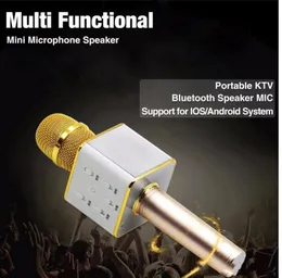 Q7 Wireless Mikrofon Głośnik Bluetooth z 2600 mAh Duża pojemność Głośnik karaoke dla iPhone7 Plus Xiaomi Samsung Smartphones