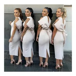 2019 New Bridesmaid Dresses Ankle Length Halter Neck Wedding Guest Maid Of Honor Dress Vestidos De Noiva