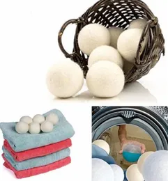 ウールドライヤーボールプレミアム再利用可能な天然布地柔軟剤2.75INCH静電荷は洗濯物の洗濯洗濯物を洗うのに役立ちます