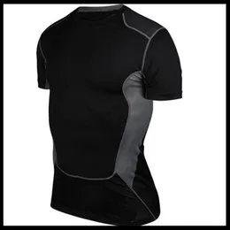 New 2019 pro Fitness men's sports tights stretch running short-sleeved T-shirt summer quick-drying basketball bottoming shirt running