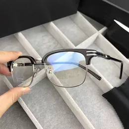 Luxury male eyebrow eyewear frame M669 with demo lenses imported pure-plank frame 53-18-145 for myopia reader prescription glasses OUTLET