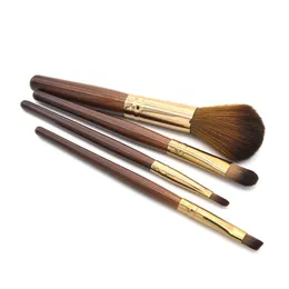 Set di pennelli per trucco con manico in legno Kit di pennelli multifunzionali Strumenti per trucco 4 PZ / SET Pennello per fard in polvere Pennello per ombretto Cepillo De Sombra De Ojos