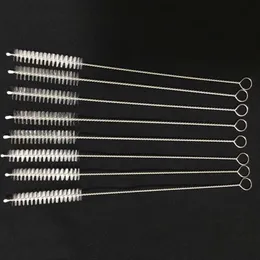 50Pcs/lot Thickened Stainless Steel Straw Brush Length 200mm Fit For 10mm Diameter Straws Clear Tube Brush