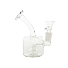 Wholesale 5.5" Bent Neck Hookah Glass Water Pipe - Small Oil Rig with 14mm Funnel Bowl