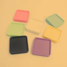 Newest Colorful Square Portable Plastic Mini Preroll Scroll Roll Cigarette Tray Holder Dry Herb Tobacco Grinder Smoking Plate Hot Cake DHL