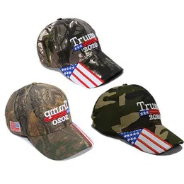 Donald Trump Cap USA Stars Flag Camouflage Baseball Cap Keep America Great 2020 Hat Stickerei Letter Adjustable Camo Glof Hat HHA363