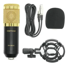 nuovo microfono a condensatore da studio dinamico BM 800 Microfono per registrazione audio con supporto antiurto per radio Braodcasting KTV Karaoke