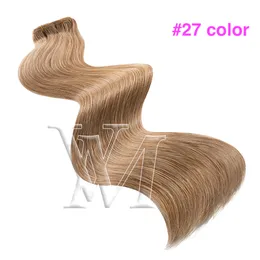 Clip Ins Silky Straight Hair 160g estensioni fermagli per capelli per ragazze d'oro # 613 # 60 Clip per capelli umani europei brasiliani al 100% in estensione