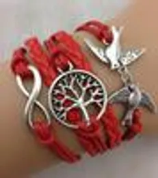 Wholesale-vision infinity bracelet tree of life in silver ,love bracelet, leather bracelet jewelery model no.hy1086