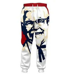 Смешные KFC полковник 3D бегуны Брюки Мужчины Повседневная шаровары днищ Мужская одежда для мужской Hip Hop Style Pantalon Homme