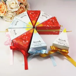 Birthday Party Gift Case Candy Box Paper Triangle Box Wedding Favor Festival Supplies Wedding Box Party Decoration CT0451