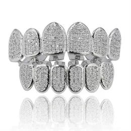 single tooth grill Diamond Braces Vampire Teeth Hip Hop Personality Fangs Teeth Gold Silver Teeth Women&men Dental Grills Jewelry