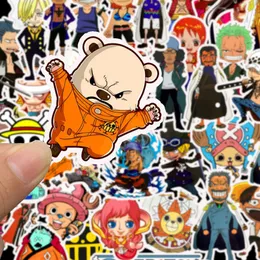 One Piece Anime Stickers Pack resväska Skateboard Laptop Scrapbook Cartoon Sticker Toy For Children Funny Graffiti Kids Stickers2384