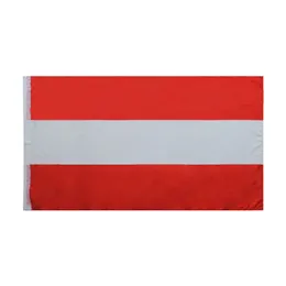 Österrike Flag Banner 3ft x 5ft hängande flagga Polyester Österrike National Flag Banner utomhus inomhus 150x90 cm för firande