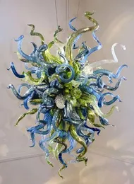 100% munblåst hängslampor ce ul borosilicate murano stil glas dale chihuly konst hängande lampa klassisk vardagsrum ljuskrona